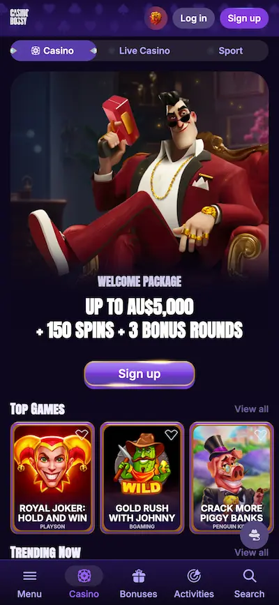 CasinoBossy - Casino ohne Verifizierung